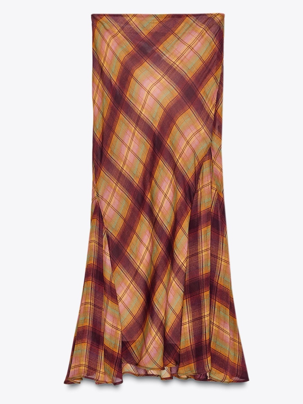 ZARA Plaid Maxi Skirt